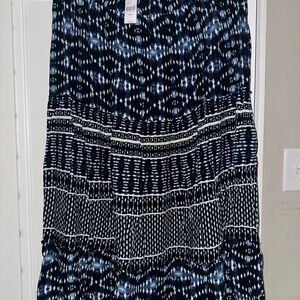 Lane Bryant Navy and White Maxi Skirt